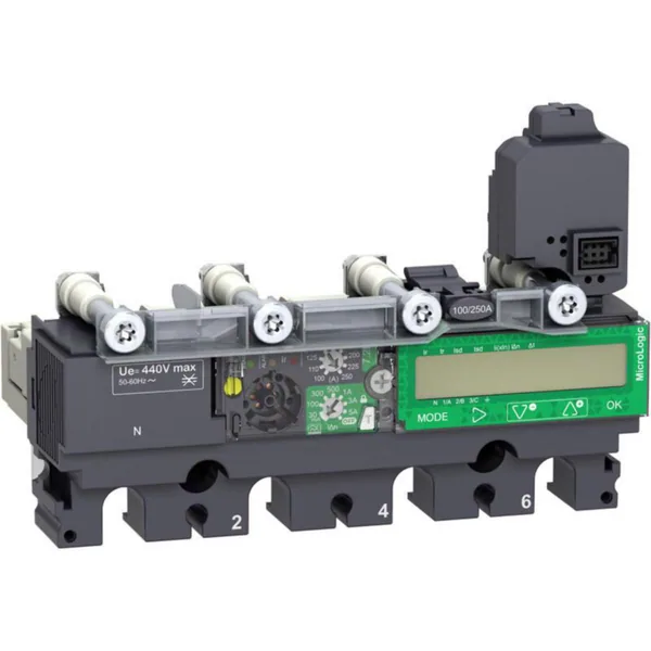 Kompaktikatkaisijan suojarele Schneider Electric ComPactT MicroLogic 4P 7.2E VIGI 250A