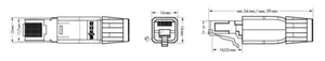 Liitin-RJ45 Wago - LIITIN-RJ45 WAGO ETHERNET RJ-45 LIITIN, IP20
