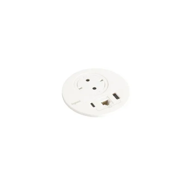 Pistorasiapaneeli Legrand Incara Disq 80 1S USB A+C 15W RJ45 VAL