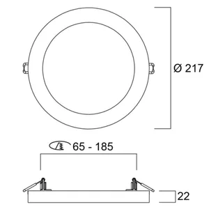 Alasvalo Sylvania 5IN1 - ALASVALO 5IN1 65-185MM 18W 830/840/865 DIM