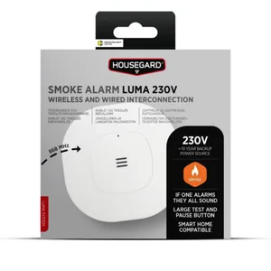 Palo-/häkävaroitin Housegard Luma - PALO-/HÄKÄVAROITIN HOUSEGARD SA751 LUMA SMOKE ALARM 230V