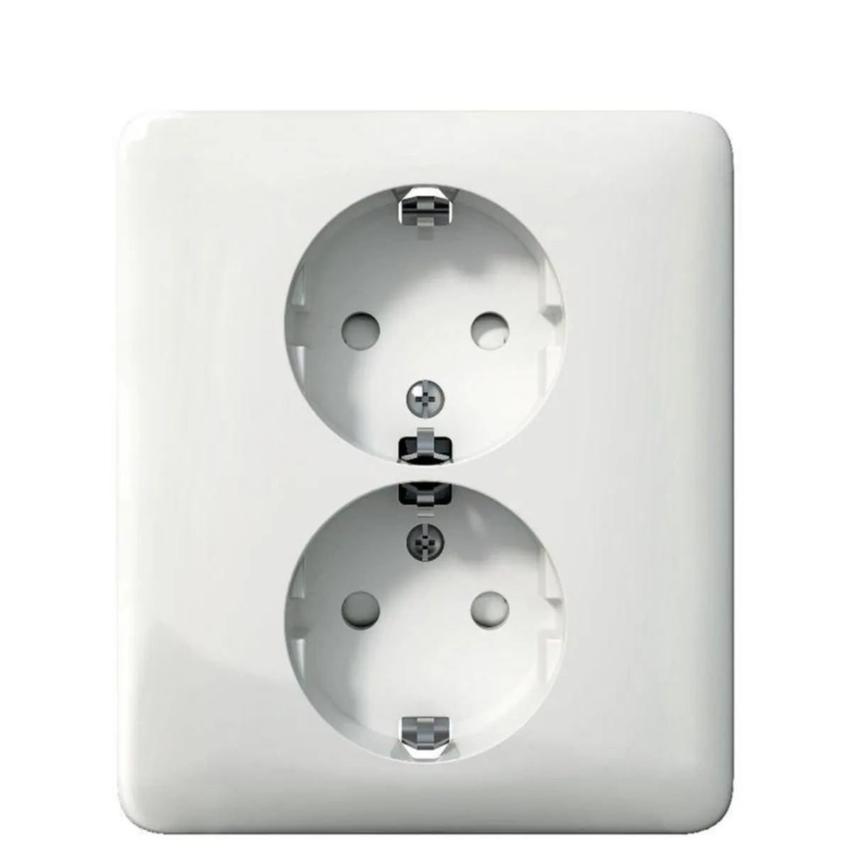 Pistorasia Schneider Electric Exxact 2-osainen kokopeitelevyllä 2S/16A/IP21 2X UPJ VAL 50 BLK – valkoinen