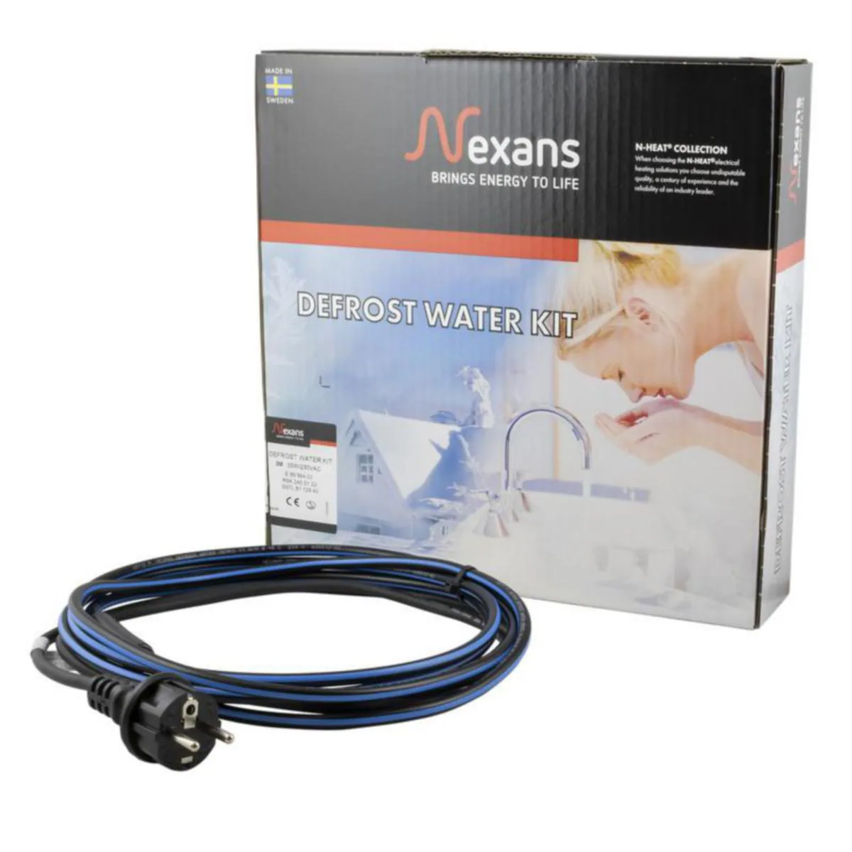Sulanapitokaapeli itserajoittuva Nexans Defrost Water Kit - SULANAPITOKAAP ITSERAJ. NEXANS DEFROST WATER KIT 25M 275W