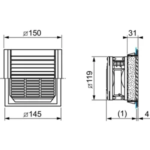 Suodatintuuletin Schneider Electric Universal Enclosures - TUULETIN UNIVERSAL ENCLOSURES SUODATINTUULETIN 165M3/H 230V