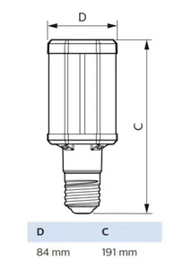 Ympärisäteilevä lamppu Philips TrueForce - YMPÄRISÄTEILEVÄ LAMPPU TRUEFOR E40 840 6000LM 125=42W EM/230V