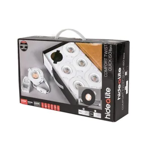 Alasvalo Hide-a-lite Comfort Twist Quick - ALASVALO COMFORT TWIST QUICK IP44 6,5W 2/3/4K TILT WH 6PACK