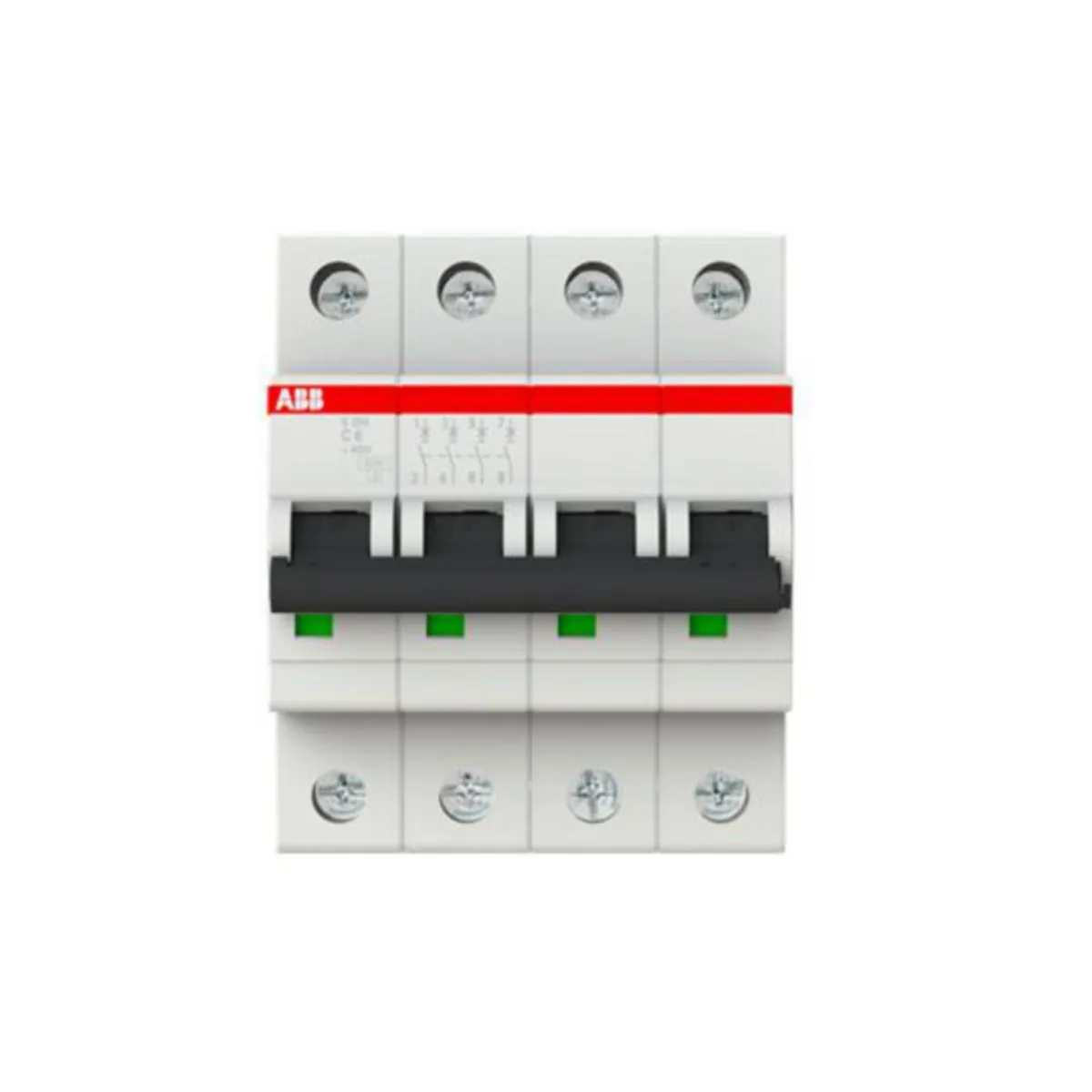 Johdonsuojakatkaisija ABB S200 C-käyrä 4-nap S204-C6 C6A