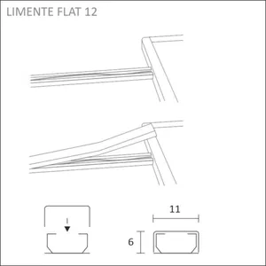 Kalustevalaisin Limente Flat - KALUSTEVALAISIN LIMENTE FLAT12 6W 4K VA/MU