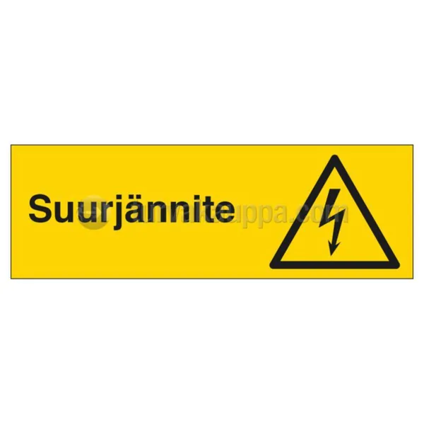 Merkintäkilpi ST muovia Sähkö SUURJÄNNITE 300x100mm MUOVI KE