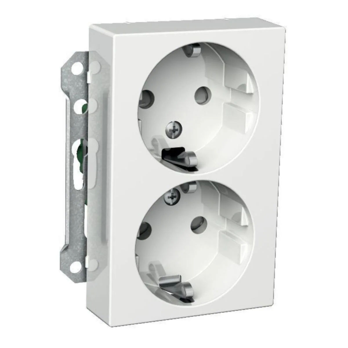 Pistorasia Schneider Electric Exxact 2-osainen keskiölevyllä - PISTORASIA EXXACT 2S/16A/IP20 2X UKJ VAL