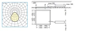 Moduulivalaisin Twenty3 2230 - UPPOASENNUSVALAISIN 2330 G3 M73 PW19 36ML-8MC ET