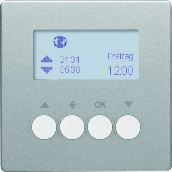 Kellokytkin KNX Hager Q.1 VERHO 1K RF QUICKLINK ALU