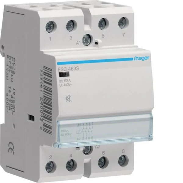 Kontaktori Hager Hurinaton ESC463S 4s 63A k.230V hur