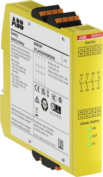 Turvarele ABB Jokab Safety SENTRY BSR10P, PUSH-IN