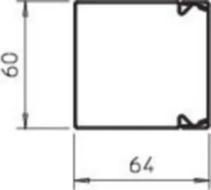 Asennuskanava OBO LFS LKM - ASENNUSKANAVA LFS LKM60060FS, 60X64X2000 KZNOL
