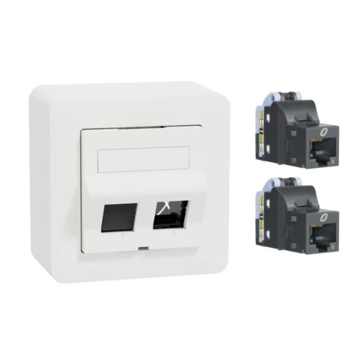 Datarasia Actassi Schneider Electric Exxact 2x S1 CAT6 - TELERASIA EXXACT DATARASIA PINTA 2X S1 CAT6 UTP