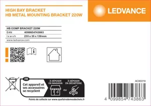 Mekaaninen lisätarvike Ledvance High Bay Value - MEKAANINEN LISÄT HIGH BAY VALU HB COMP BRACKET 220W