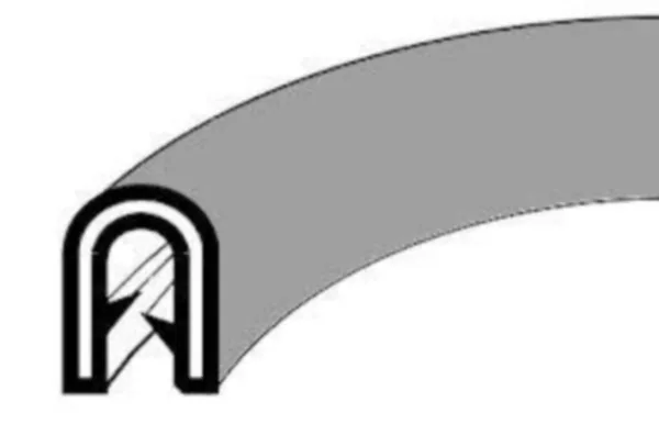 Muotonauha P-891 10x6x2mm PVC MUSTA 50m