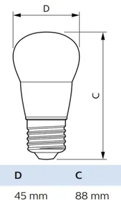 Pienkupulamppu Philips CorePro - PIENKUPULAMPPU COREPRO ND 5-40W E27 827 FR 470LM