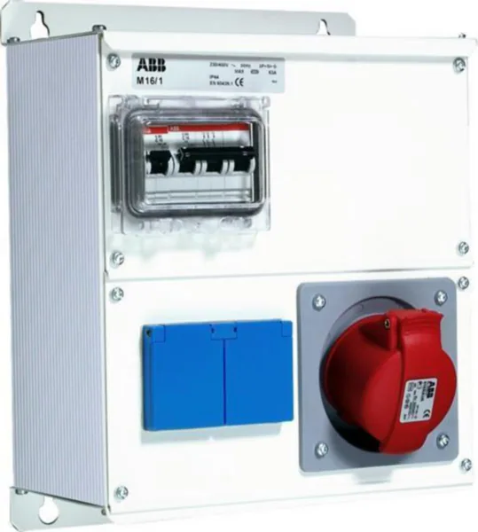 Pistorasiakeskus Amphenol Modular combi metalli 16A, IP44, METAL, SIZE 250X314