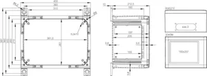 Asennuskotelo PC Fibox 304021 Arca IEC - ASENNUSKOTELO PC FIBOX ARCA 304021W 300x400x210mm IP66 HA
