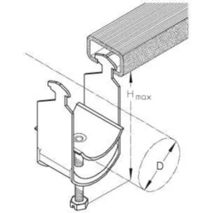 Kaarikiinnike PUK C-profiili - KAARIKIINNIKE PUK K32/2HB 2XØ28-32/HMAX=101MM FE