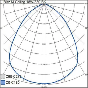 Kattovalaisin ulko Airam Blitz M Ceiling LED - KATTOVAL ULKO BLITZ M CEILING IP65 18W/830 GLC BK