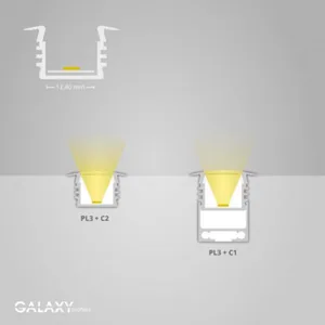 Valoprofiili/-nauha Galaxy Profiles PL - LED-PROFIILI GALAXY PL3 LED UPPOAS. PROF. 2M ELOKS