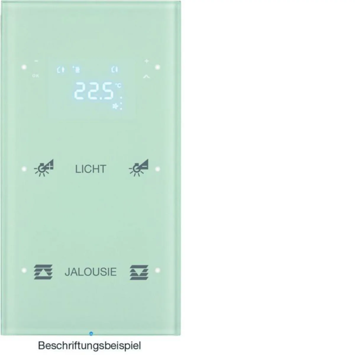 Painike KNX Hager R.3 2OS TERM+LED-N. OP. LASI VAL – valkoinen