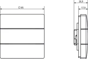 Painike Theben KNX - PAINIKE KNX THEBEN ION 102 KNX 2-OS MUSTA+LÄMPÖT