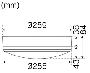 Pinta-asennusvalaisin Hide-a-lite Moon E27 - PINTA-ASENNUSVALAISIN MOON IP44 IK04 E27 255mm WH