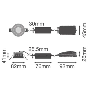 Alasvalo Ledvance Spot - ALASVALO LEDVANCE SP CBO ADJ IP65 6W CCT WT DIM