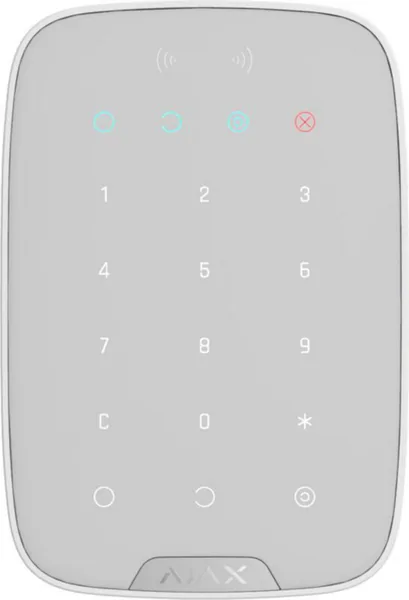 Käyttölaite langaton Ajax KEYPAD PLUS, VALKOINEN