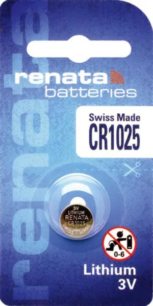 Paristo nappi lithium Renata CR1025/BP1 3V/30mAh. BLISTER