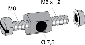 Potentiaalintasausruuvi MP-Bolagen - POT.TASAUSRUUVI E 7.5XM6X12 MM MP-839E E 7.5xM8x16mm