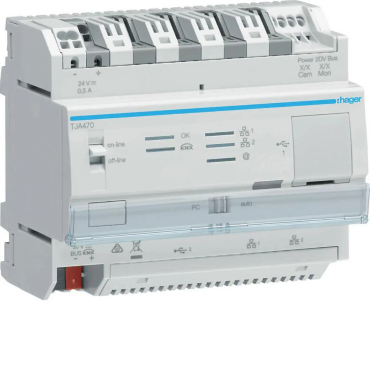 Liitäntäportti KNX Hager TJA470 domovea pro/easy/IoT - LIITÄNTÄPORTTI KNX KNX EASY TJA470 DOMOVEA PRO/EASY/IOT