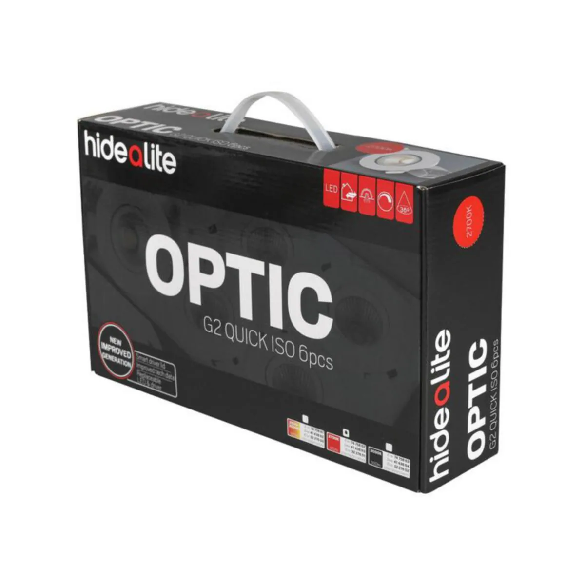 Alasvalo Hide-a-lite Optic G2 Quick 6-pack - ALASVALO OPTIC G2 IP44 350LM 6W TUNE DIM WH 6PAC