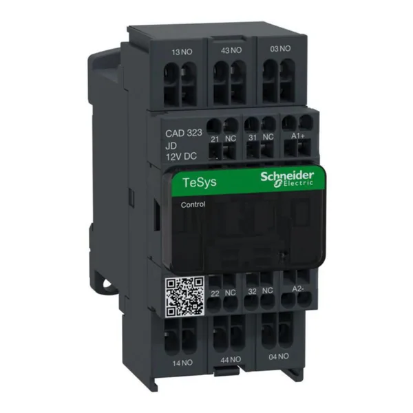 Apukontaktori Schneider Electric TeSys CAD323JD, 3S+2A, 12V DC, JOUSI