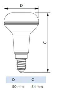 LED-lamppu Philips CorePro LEDspot R50 - LED-LAMPPU PHILIPS COREPRO LED ND2.8-40W R50 E14 827 36D