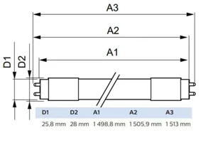 LED-valoputki T8 Philips Master LEDtube - LED-VALOPUTKI T8 MASTER LED T8 L1500 865 3700LM 18W UE A