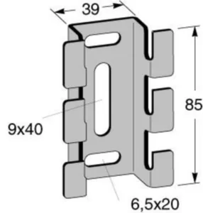 Seinäkiinnitin MP-Bolagen MP-735 - SEINÄKANNAKE MP-BOLAGEN MP-735R LANKAHYLLYYN R