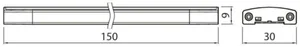 Valoprofiili/-nauha Airam Linear - VALOPROFIILI/-NAUHA LINEAR 150 IP21 2.5W/830 200lm PCO