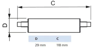 LED-lamppu Philips CorePro LEDlinear - LED-LAMPPU PHILIPS COREPRO R7S 118MM 14-100W 830 D 1600LM