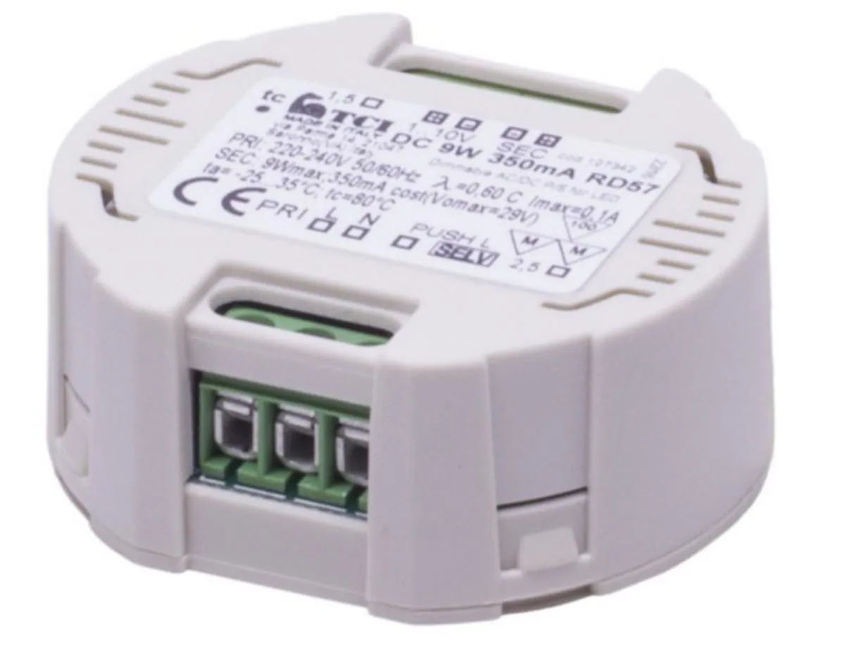 LED-liitäntälaite SAAS Highline Driver 350mA, LED DRIVER 350MA/9W/DIM/IP20/R
