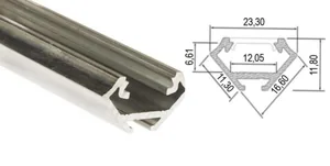 LED-alumiiniprofiili Perel NTA - LED-PROFIILI PEREL NZA KULMA-AS 202CM ALUMIINI