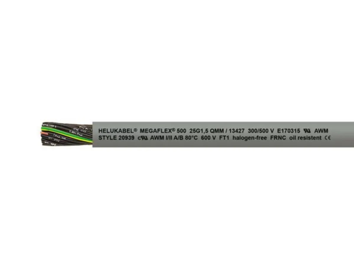 Ohjauskaapeli Helukabel Megaflex® 500 - OHJAUSKAAPELI HELUKABEL MEGAFLEX 500 UL/CSA 12G2,5