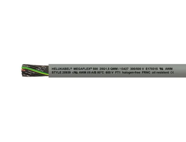 Ohjauskaapeli Helukabel Megaflex® 500 MEGAFLEX UL/CSA 12G2,5