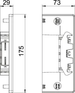 Päätykappale OBO Bettermann LFS GKH - PÄÄTYKAPPALE LFS GKH-E70170RW, HF, PC/ABS VAL