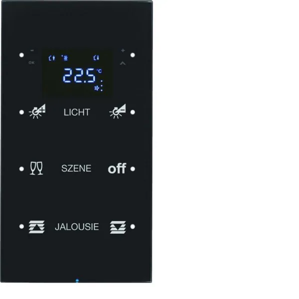 Painike KNX Hager R.3 3OS. TERM+LED-N. OP. LASI MUS