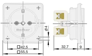 Pistorasia Hager Integro Flow - PISTORASIA INTEGRO FLOW 1S/16A/250VAC UR VAL